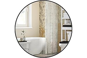 Enhance Your Space with SONGMICS's 24-Inch Round Black Mirror: Perfect for Any Room