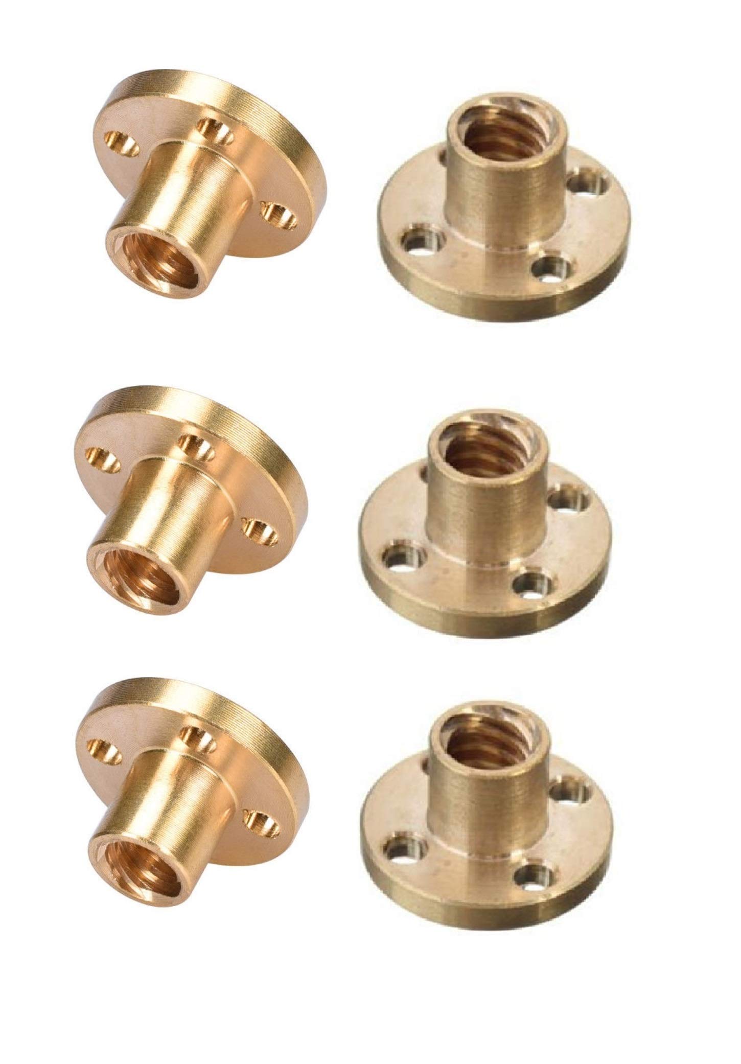 INVENTO 6Pcs M6 nut 1mm Pitch 6mm T Nut Brass round Flange Single Nut for 3D Printer CNC Robotics (B083HL9X72) Amazon Price History, Amazon Price Tracker