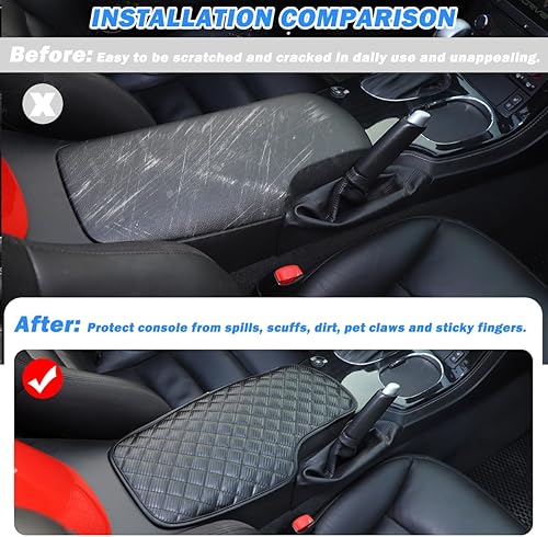 Miniatura 2 de JONKOKO Almohadilla de consola central de automóvil para Chevrolet Corvette C6 2005-2013, funda de reposabrazos de automóvil, cojín de cuero,
