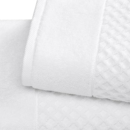 Miniatura 5 de Great Bay Home - Toallas de mano 100% algodón blanco, 6toallas de baño suaves para manos, altamente absorbentes y de secado rápido, colección