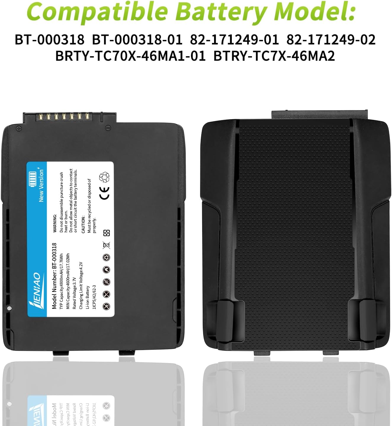 for Zebra Scanner Battery TC77 BT-000318 [New Version 4800mAh] for Zebra TC77 Battery TC70 TC70x TC72 TC75 TC75x TC700H TC700K TC77HL TC720L Barcode Scanner BT-000318-01 (1) - Image 3
