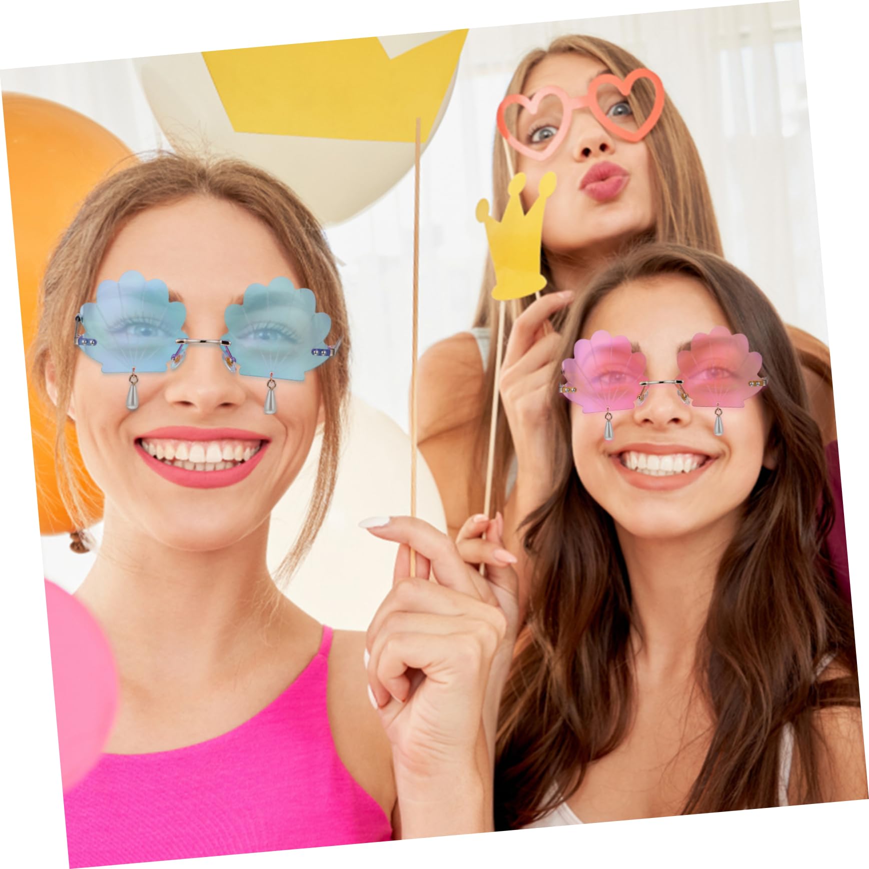 BESPORTBLE Powłoki Wisiorek Okulary Funky Okulary Przeciwsłoneczne Rave Okulary Przeciwsłoneczne Party Okulary Dla Dorosłych Disco Okulary Przeciwsłoneczne Okulary Bez Oprawek Fantazyjne