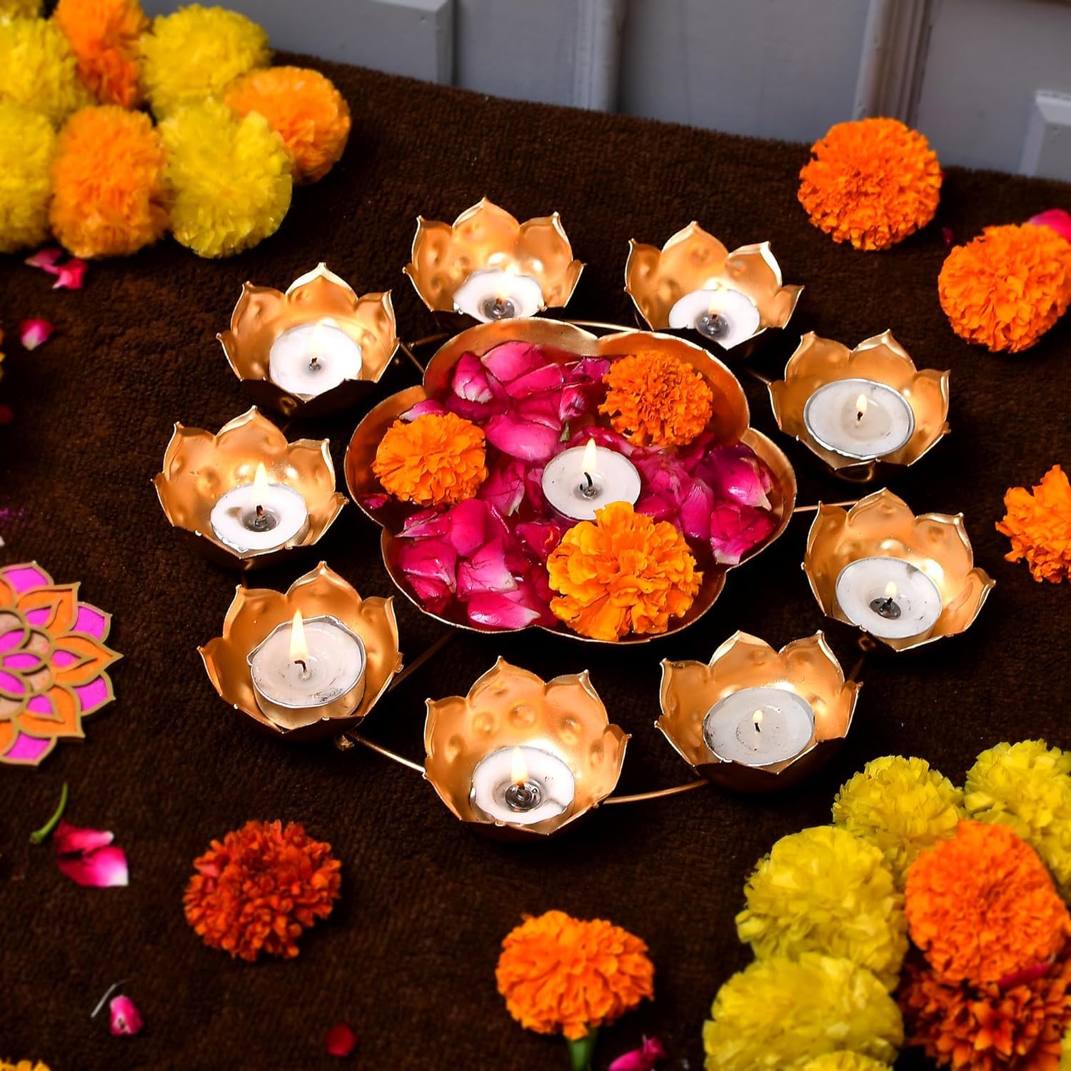 CraftVatika Urli Bowl Diwali Gift Items Decoration for Home decor,Diya Shape Flower Decorative Tealight Diwali Bowl for Floating Flowers and Tea Light Candles,Diwali Decoration (Pack of 20) (B0CM281LC6) Amazon Price History, Amazon Price Tracker