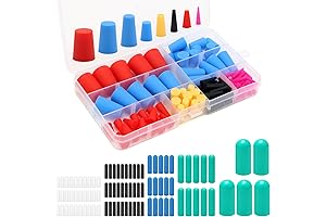 Coldairsoap Rubber Silicone Plugs: 110+90 Piece Tapered Plug Set