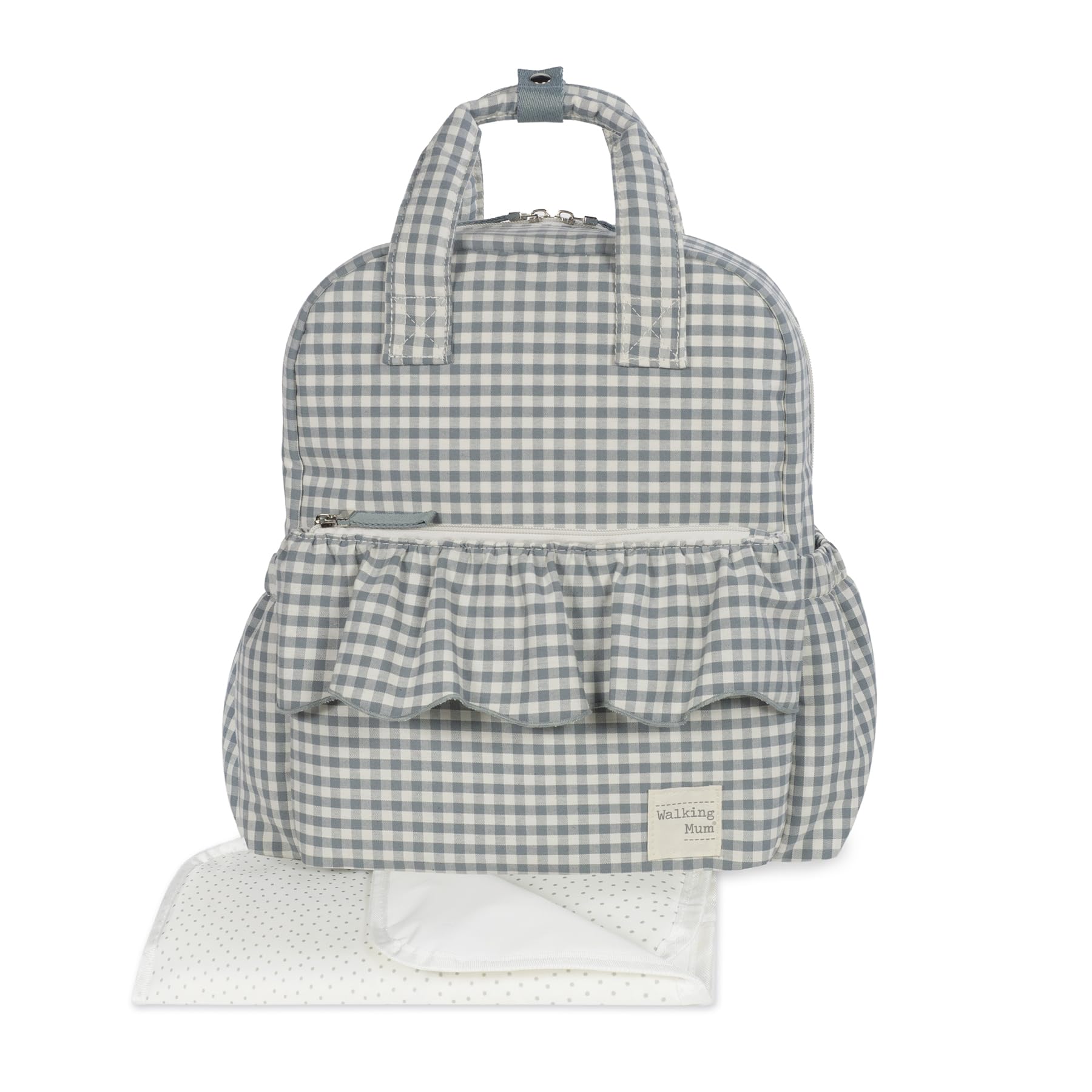 Walking Mum Mochila canastilla Praliné (Vichy Matcha)