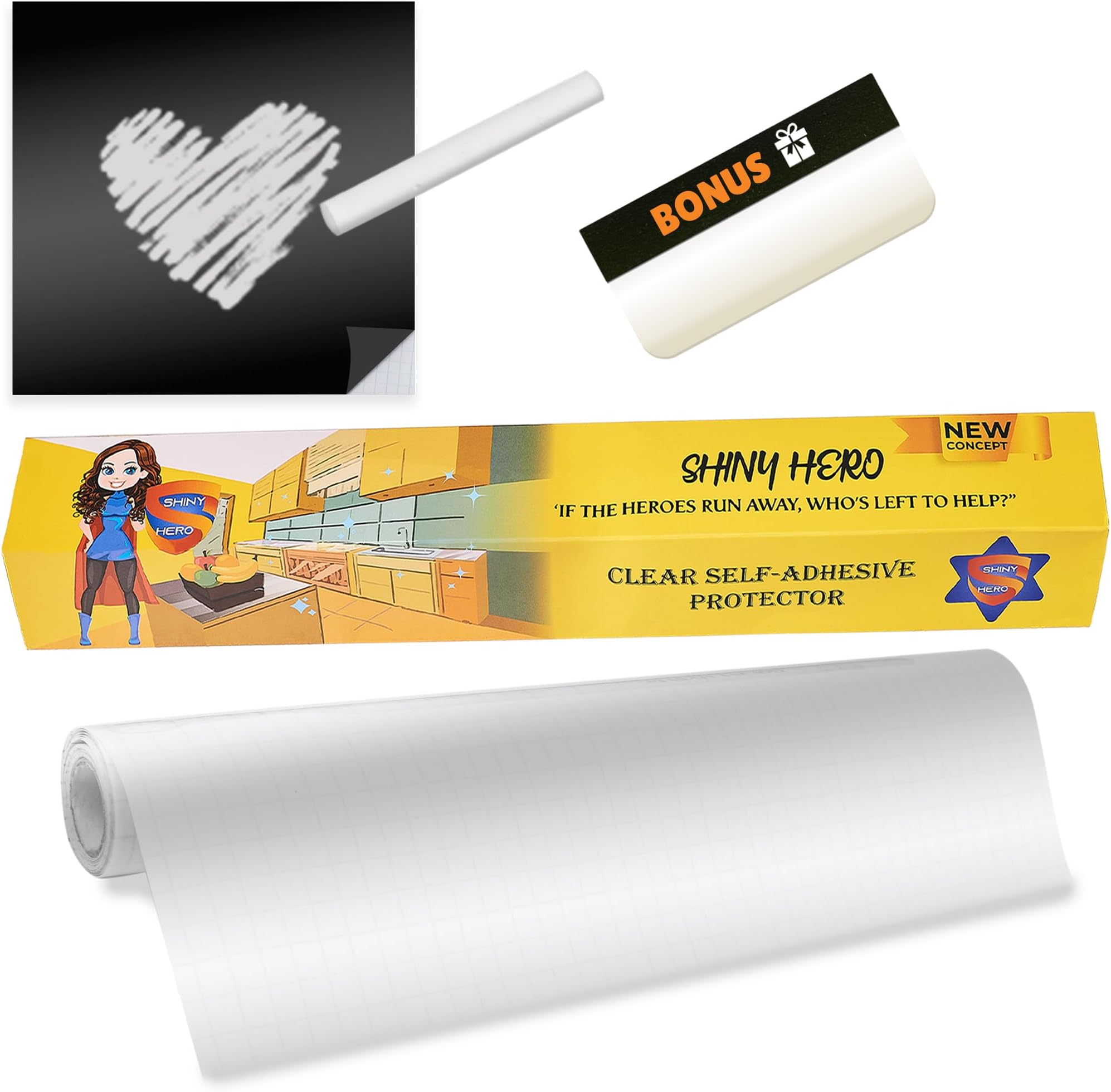 Clear Wall Protector Contact Paper - Self Adhesive Removable Film Kitchen Cabinet Liner Transparent Sheet Plastic Foil Backsplash Oil Waterproof Wallpaper Heat Resistant Furniture Door Scratch Cat Dog