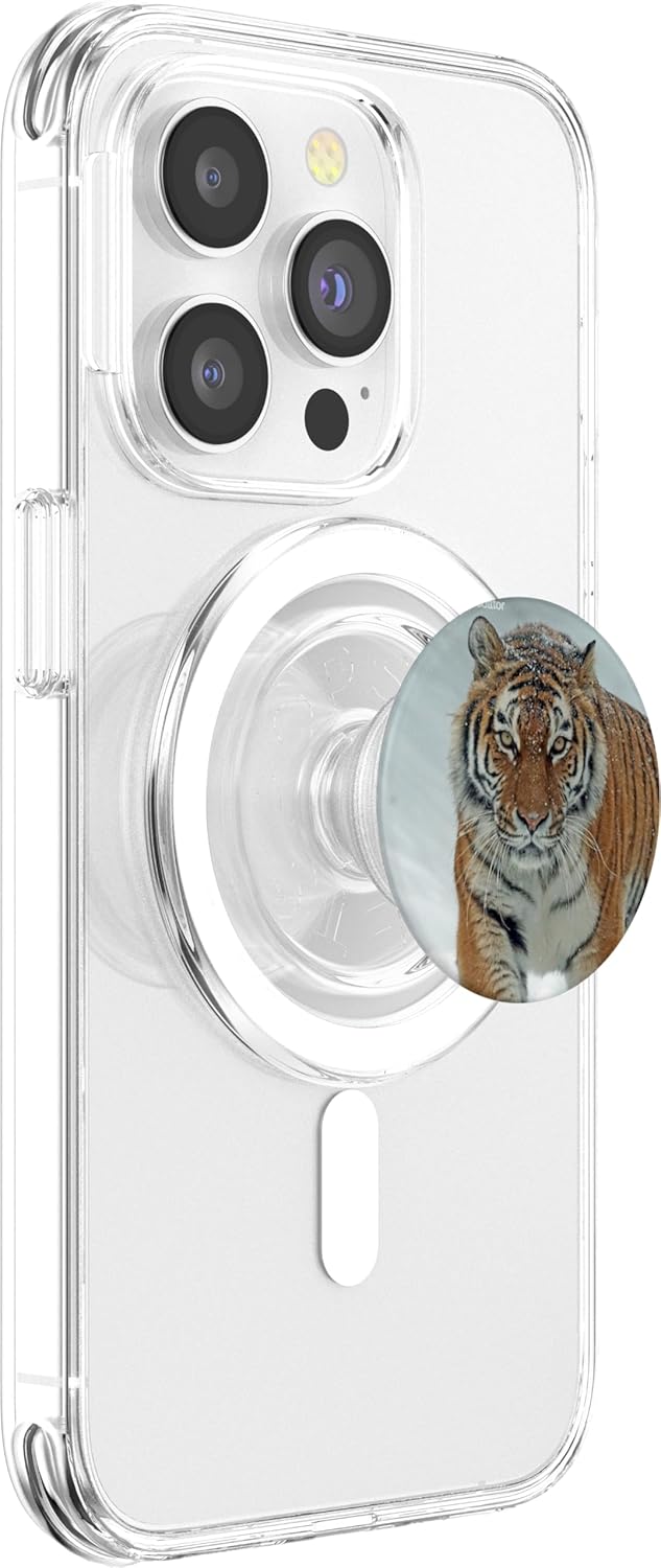 Amurtiger Tiger Big Cat Siberian Animal PopSockets PopGrip: Swappable Grip for Phones & Tablets PopSockets MagSafe PopGrip for iPhone