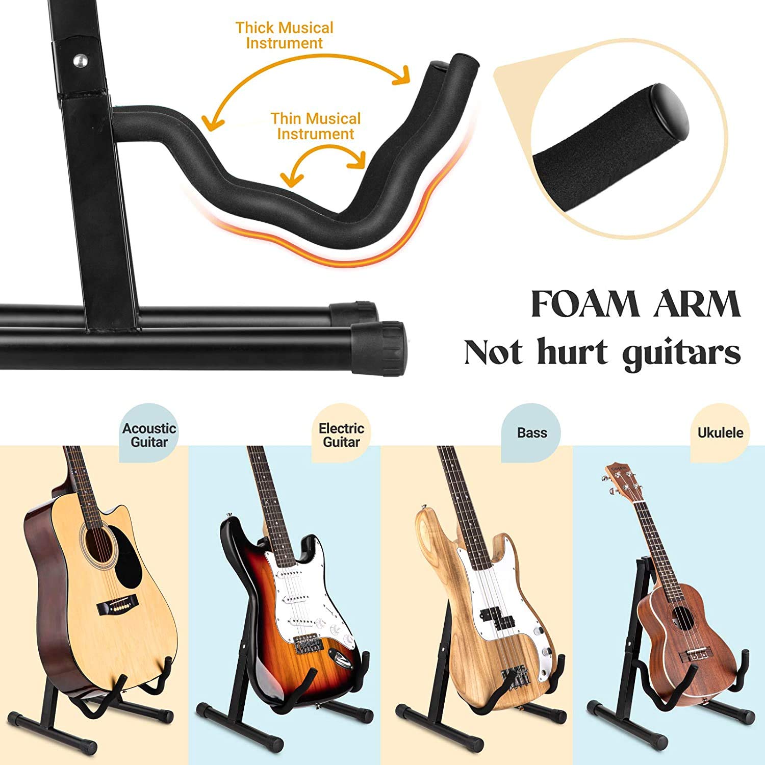 Support Guitare Pliable Pour 5 Guitares – Pied Guitare – Excellent état - Instruments De Musique