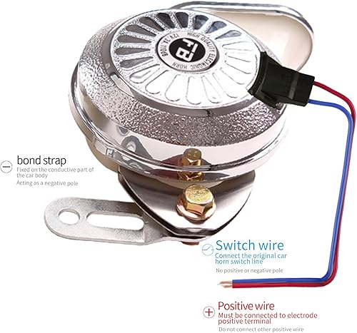 Vista 56 de FARBIN Bocina de coche ruidosa 3 sonido personalizado Bocinas eléctricas Bocina de motocicleta Cromo Plata 3 Sonido Camión Tren Cuernos 12V (blanco)