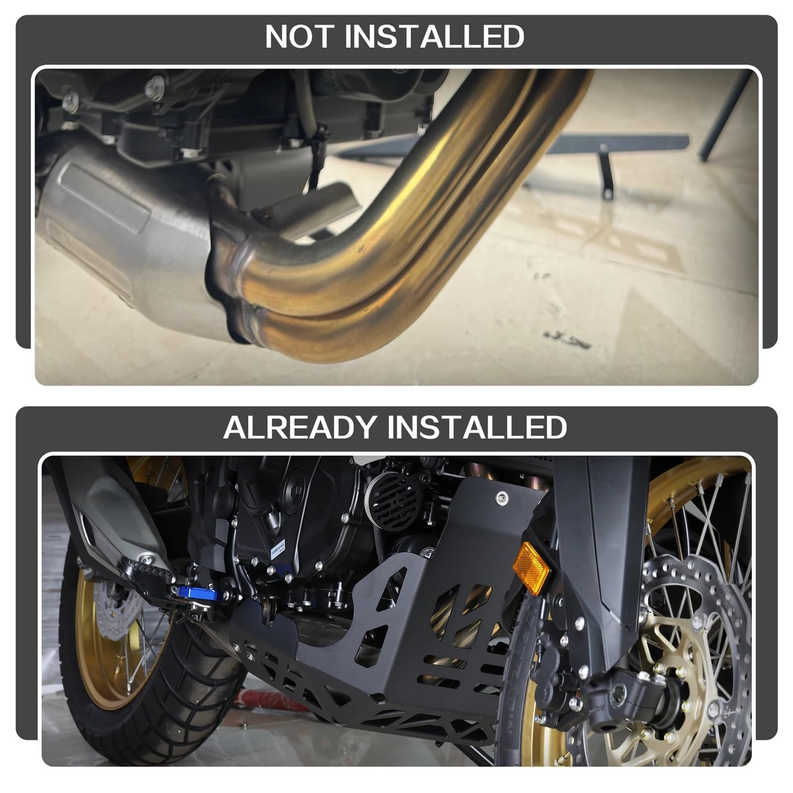 Telaio del corpo Kit Copertura di protezione del motore della motocicletta, piastra paramotore in acciaio al carbonio spessa adatta per Honda XL750 NATO SALP 2024 2023
