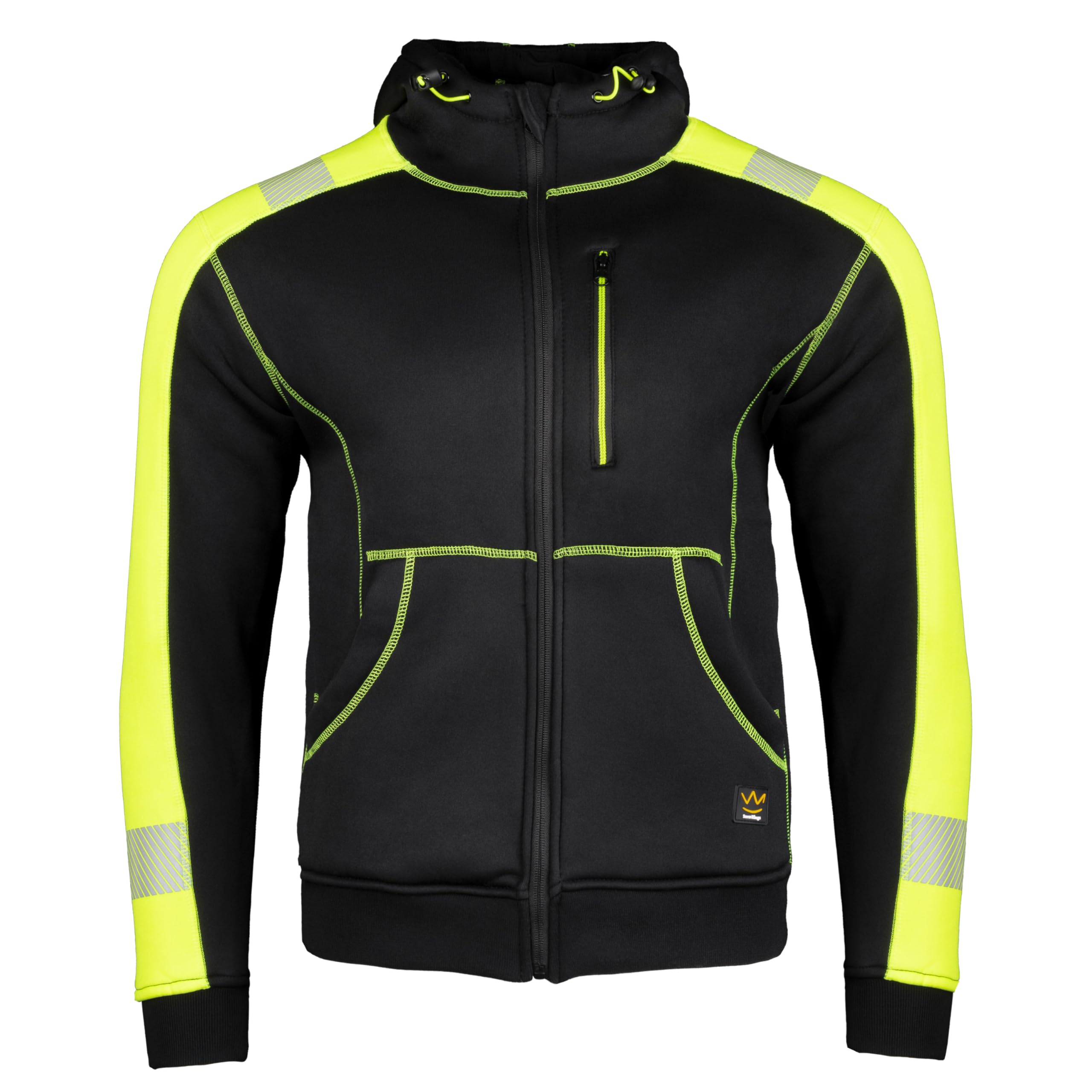 Seven Kings Schwarz Kapuzenpullover für Herren mit 3 Taschen