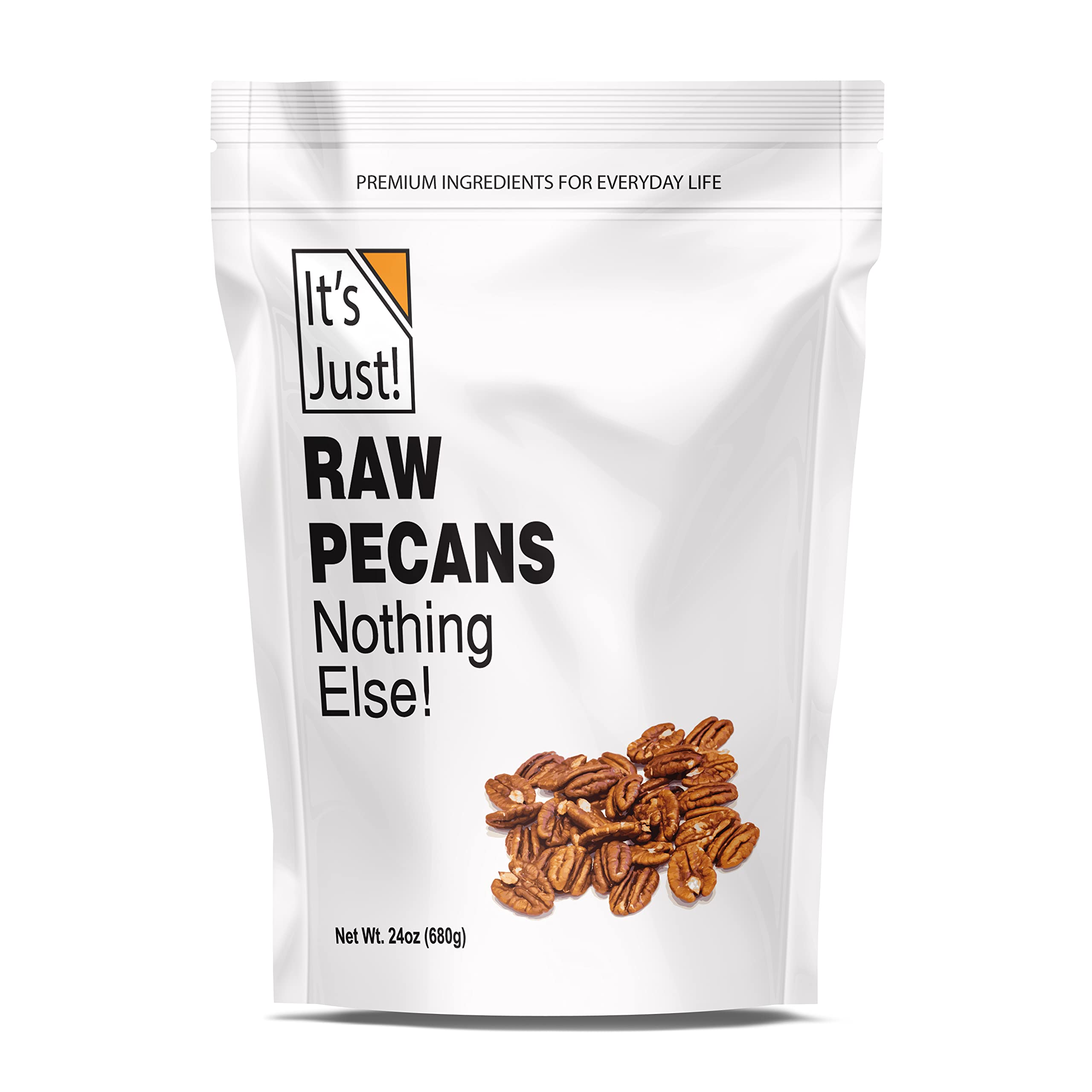 It's Just - Raw Pecans Halves, Unsalted, Jumbo XL, Ready to Eat or Roast, Fancy Premium Nuts, Product of USA (24 Ounce (Pack of 1))