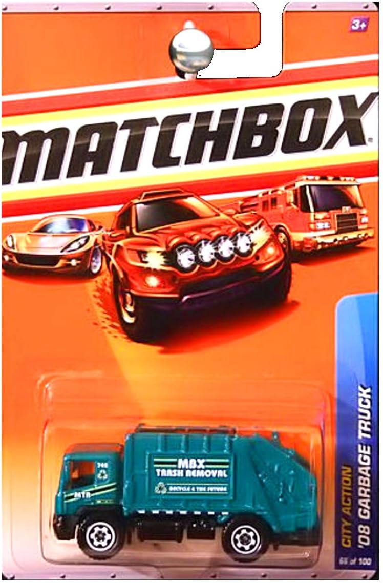 2010 MATCHBOX CITY ACTION 66 GREEN MBX TRASH REMOVAL '08 GARBAGE TRUCK