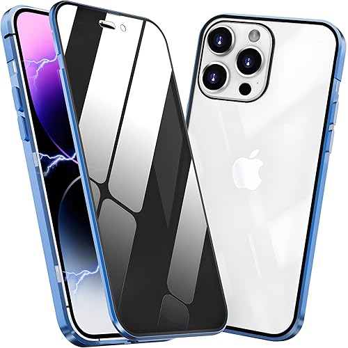 ACCREW Funda magnética de privacidad compatible con iPhone 14 Pro Max, protector de pantalla de privacidad de absorción magnética antiespías, marco