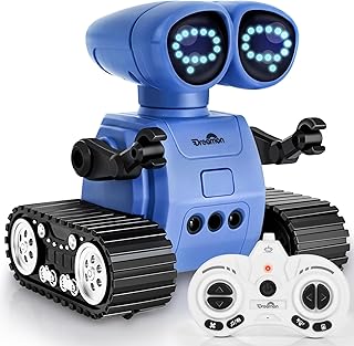 Dreamon Robot Toys for Kids Rechargeable Remote Control Robot with Music Emotional LED Eyes Programmable RC Robots Birthda...