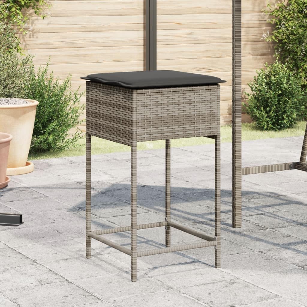 Tabourets de bar de jardin en résine tressée pour terrasses et balcons