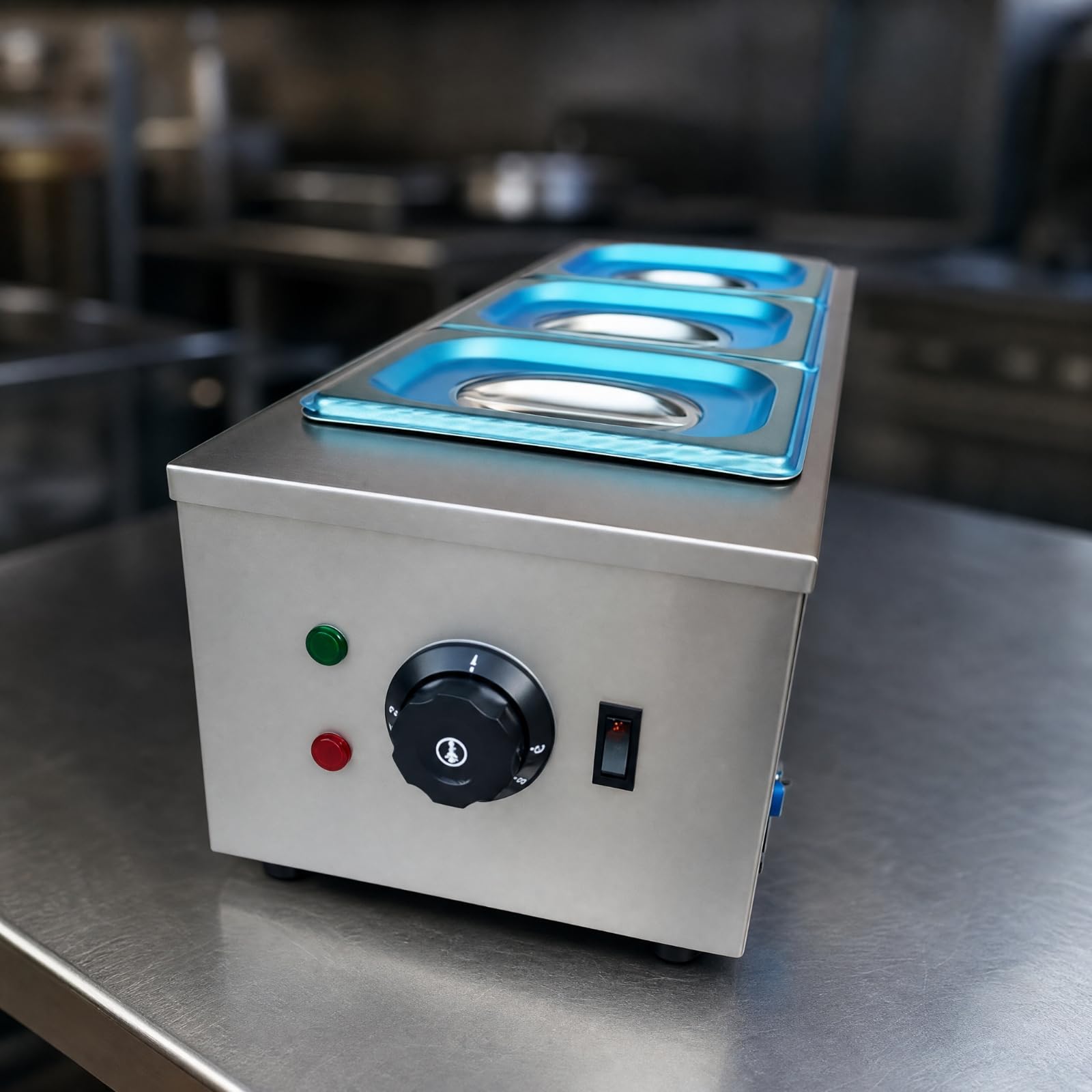 Elektrische Schokoladenschmelzmaschine präzise Temperaturregelung Schokoladenschmelzmaschine abnehmbare Behälter für Konditoren, Bäckerei, Theke, 2 Tank