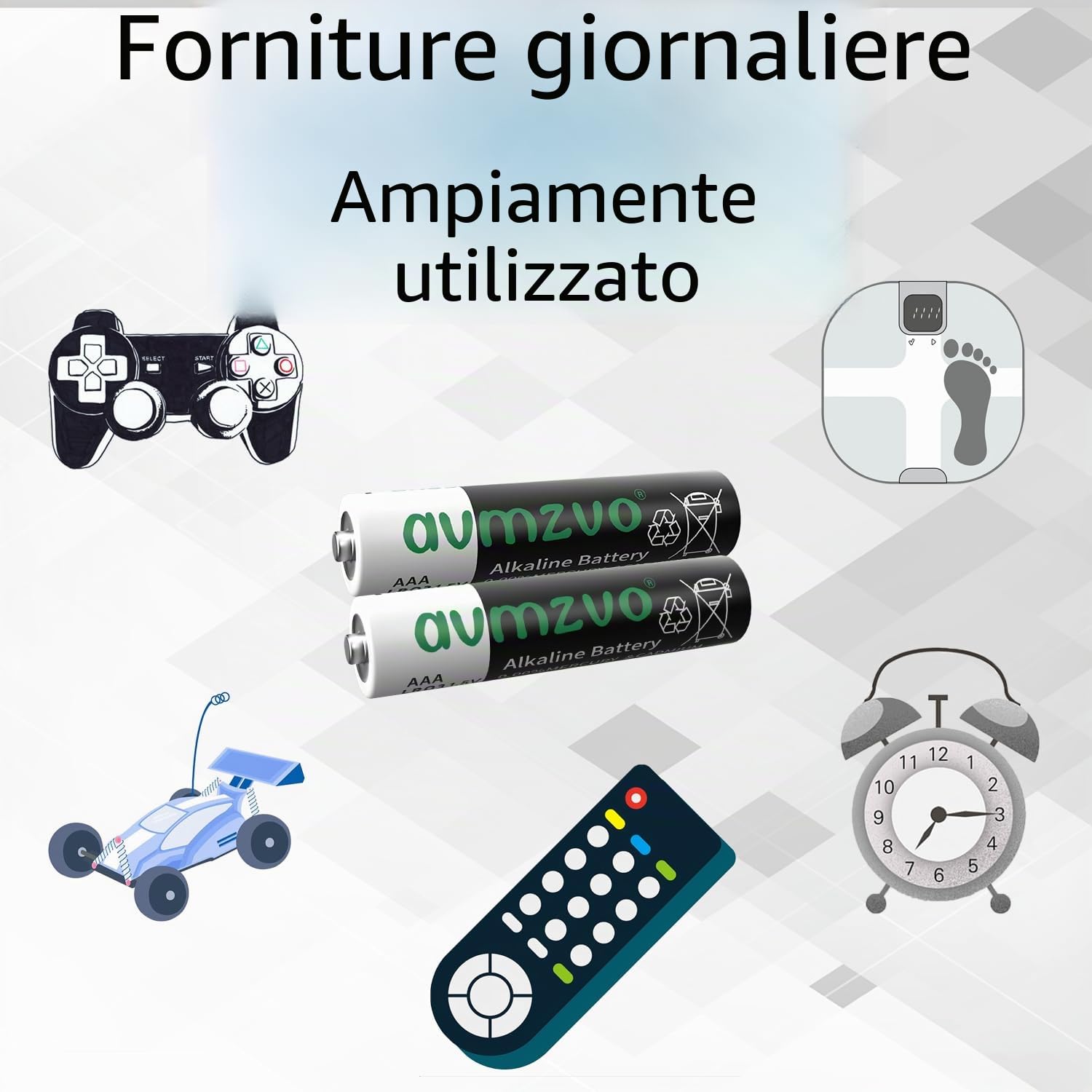 batterie AAA 400 pezzi, LR03 1,5V Batteria alcalina a lunga durata, Potente, Può essere utilizzata per giocattoli, sveglie e altri dispositivi elettronici【10 anni di garanzia】