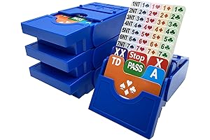 Premium Bridge Kit Set of 4 Blue Bidding Boxes