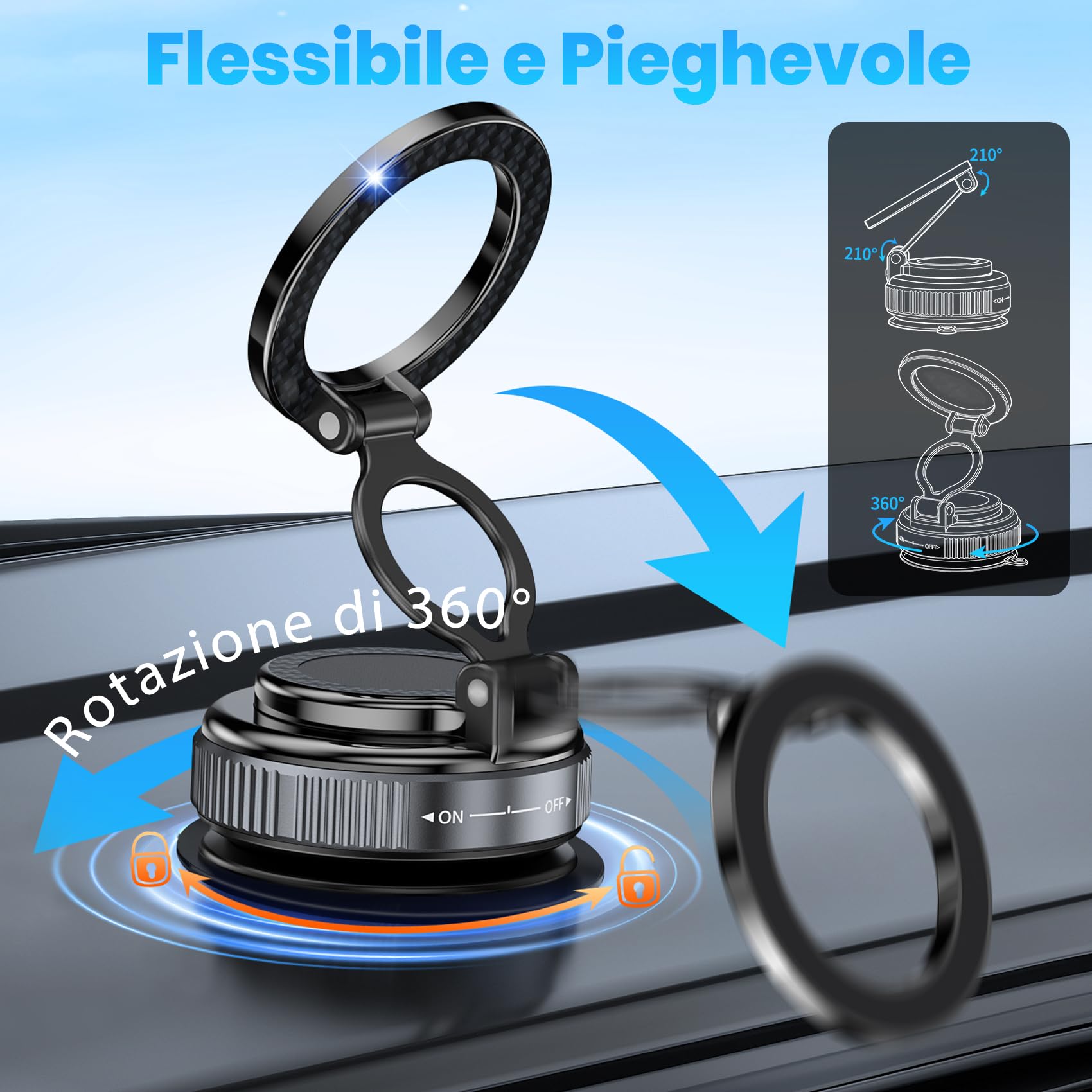 GeCoo Porta Cellulare Auto agnetico per agSafe Supporto Telefono