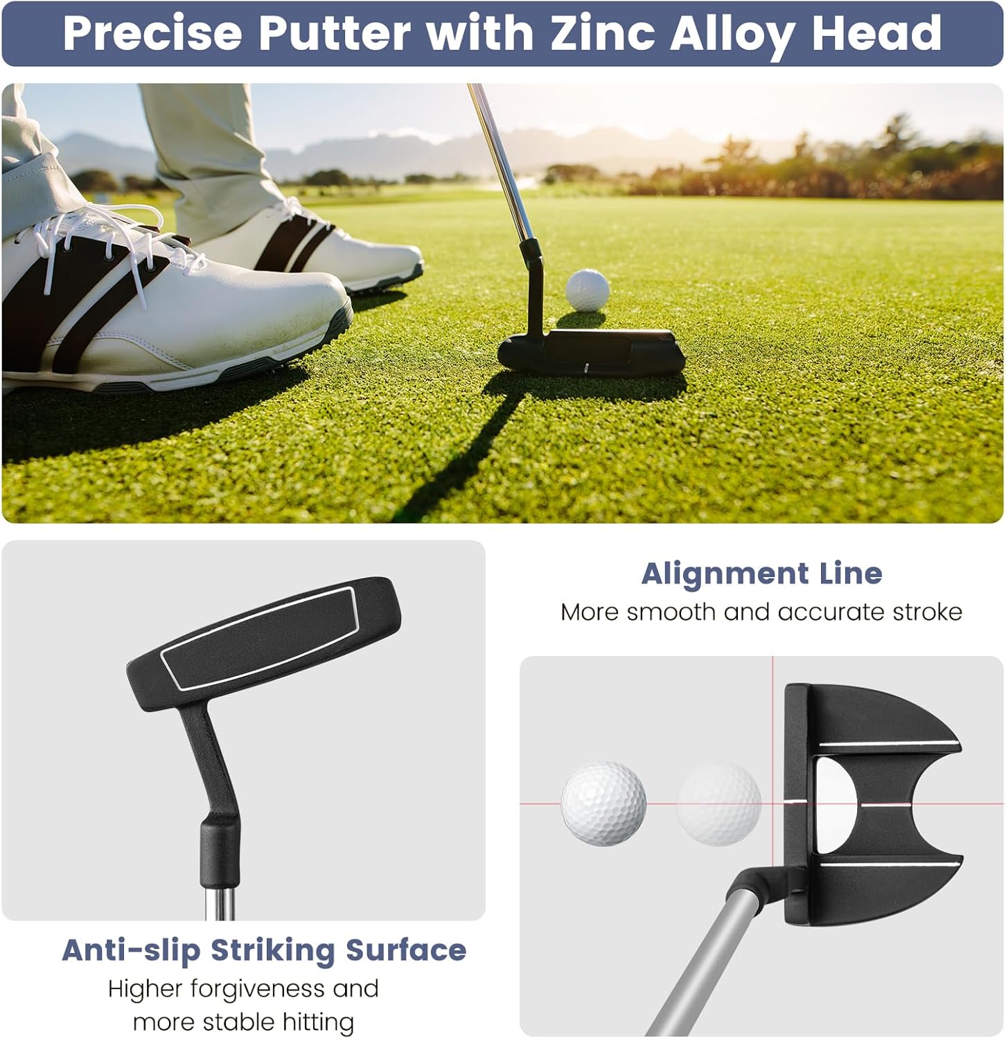 Goplus Complete Golf Club Set for Men, 9 Pieces Golf Clubs with #1 Driver, #3 Fairway, #4 Hybrid, #6 & #7 & #8 & #9 & #P Irons, Putter, Head Covers, Men's Right Handed