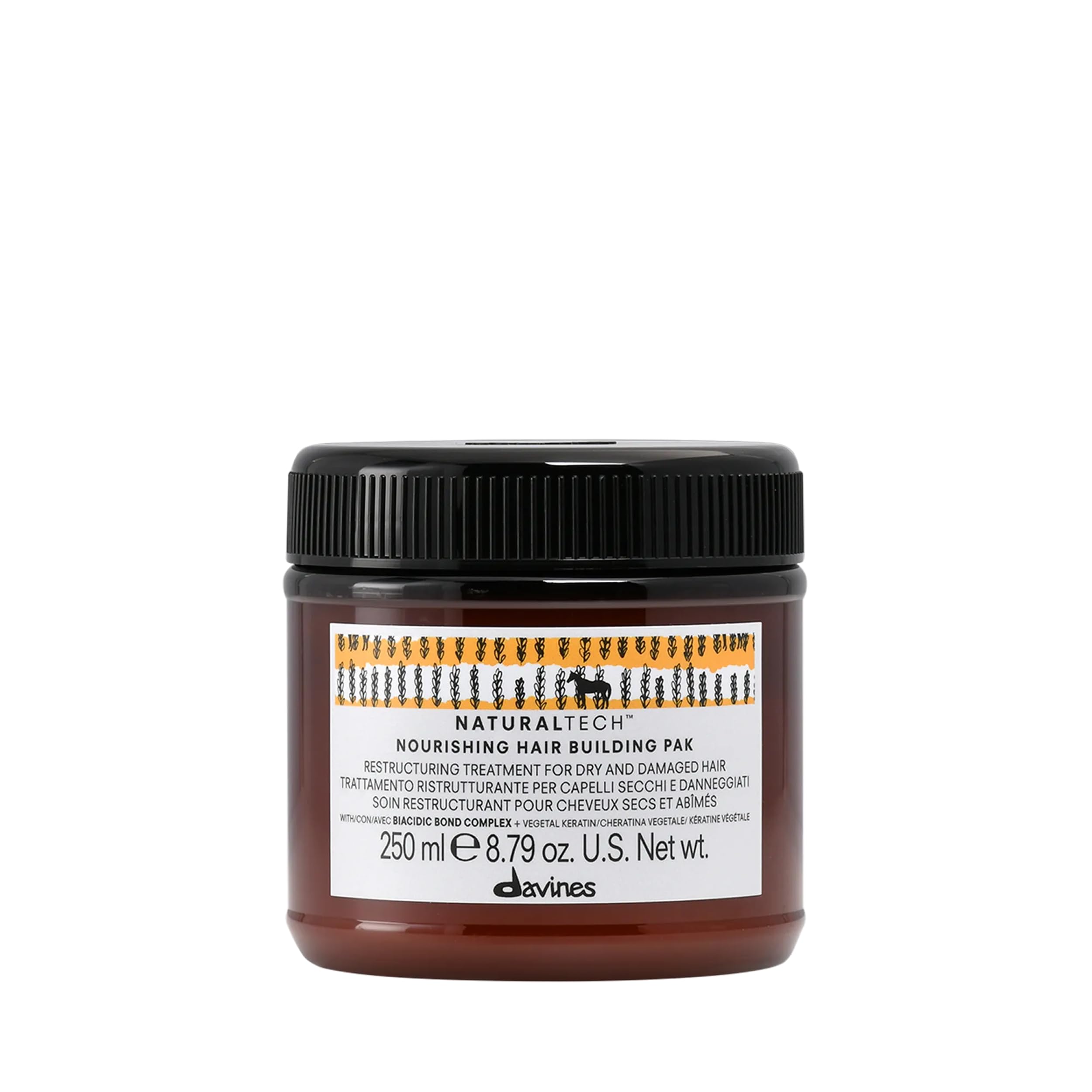 Davines NOURISHING Hair Building Pak - Maschera ristrutturante per capelli secchi e sfibrati - Azione riparatrice - 250 ml