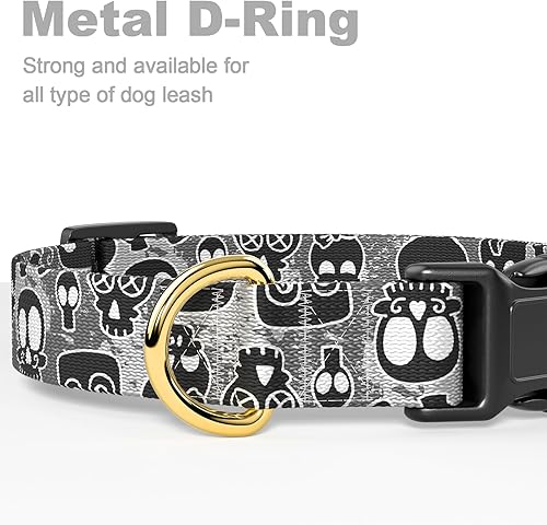 Miniatura 5 de Rnivvi Collar para perro, collares ajustables para perros medianos, lindo collar de cachorro para perros machos y hembras, collar suave para