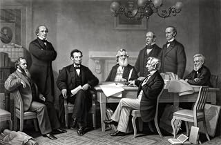 Posterazzi Digitally restored picture of President Lincoln reading the Emancipation Proclamation to his cabinet Poster Print, (17 x 11)