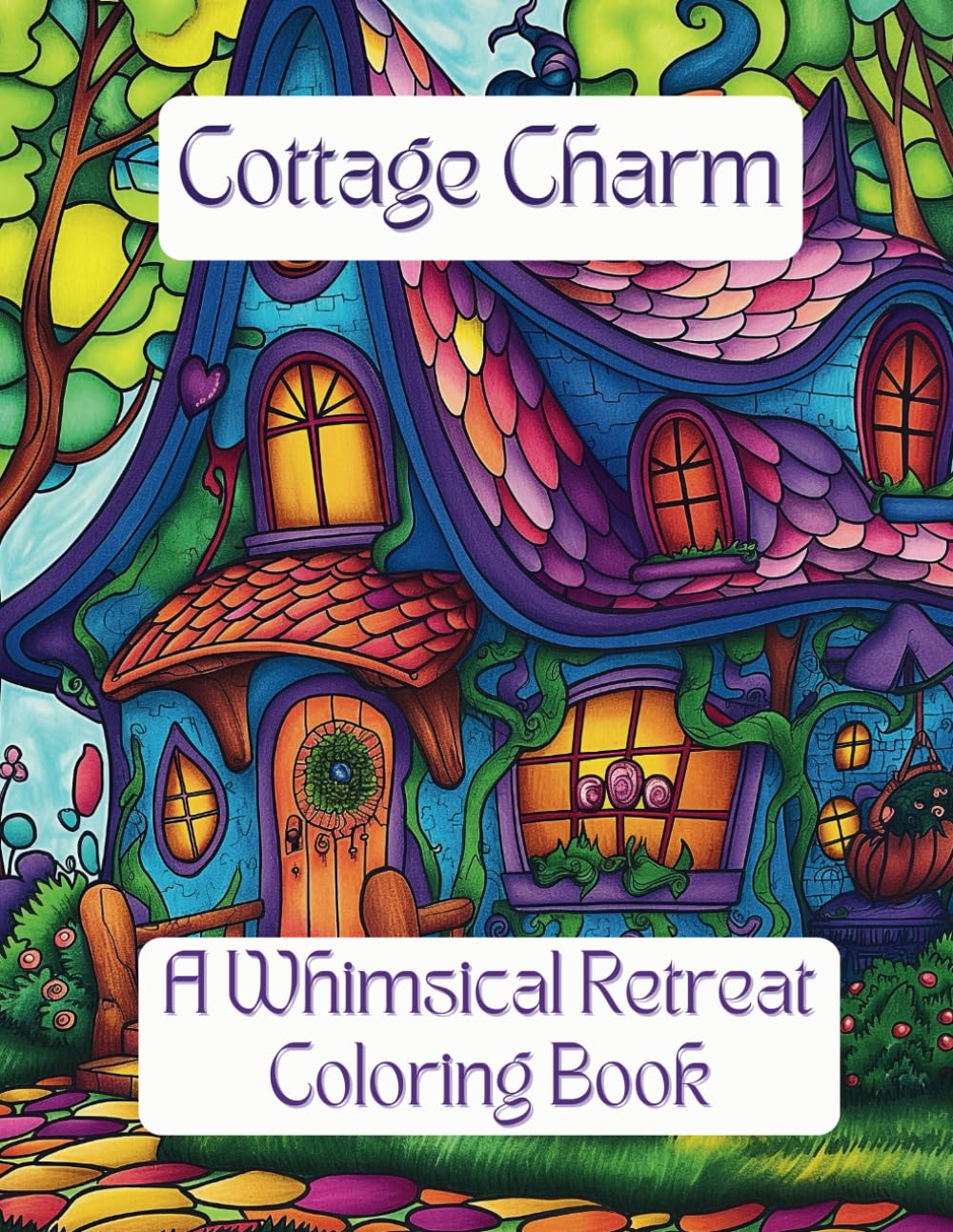 Cottage Charm: A Whimsical Retreat Coloring Book; A Fun Witchy Collection of Cozy Cottages and Cauldrons