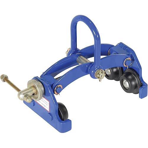 Vestil QIT-4 Steel Quick Install Manual Trolley 6-3/4 In. x 14-1/8 In. x 12 In. 4000 Lb. Capacity Blue