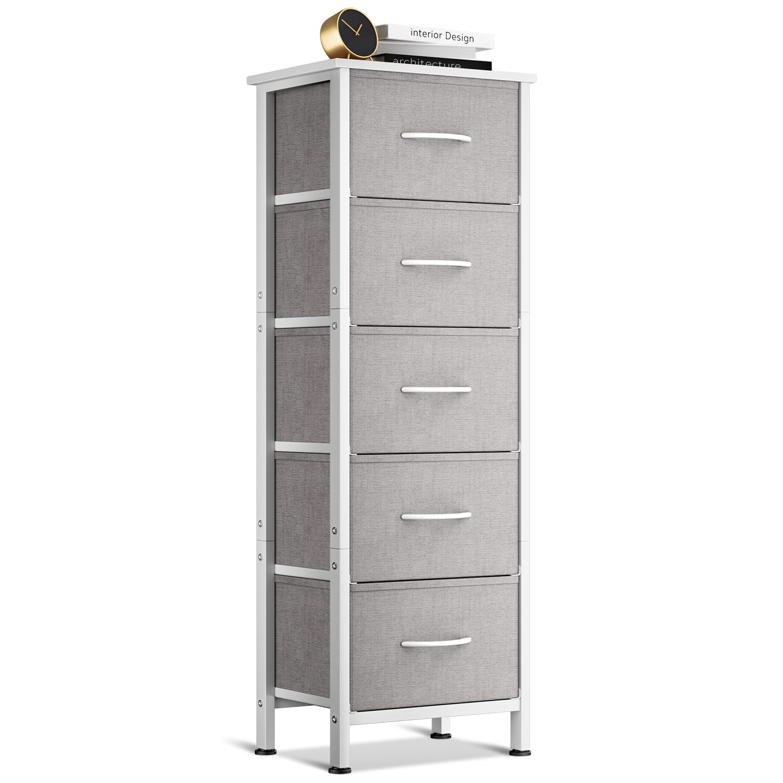 Coleshome Commode voor slaapkamer, met 5 laden van stof voor slaapkamer