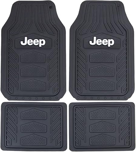 Plasticolor 001668R01 Jeep Weatherpro 4 Piece Floor Mats Set, Floor Mats, One Size, Black