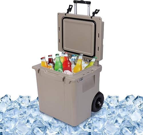 Enfriador duro aislado de 5 L, caja enfriadora portátil para exteriores con cierre hermético a prueba de fugas, enfriador rodante con mango