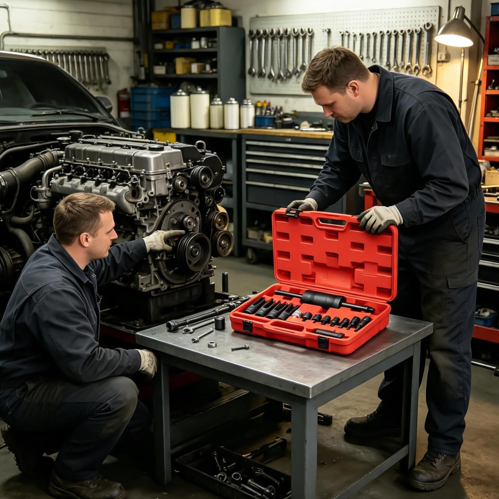 Generico Estrattore Iniettori Kit Estrattore per Riparazione Motore Auto | Attrezzo Estrattore Per Iniettori Auto Per Casa Garage Officina Esterno Auto Berlina Camion Meccanici Tecnici