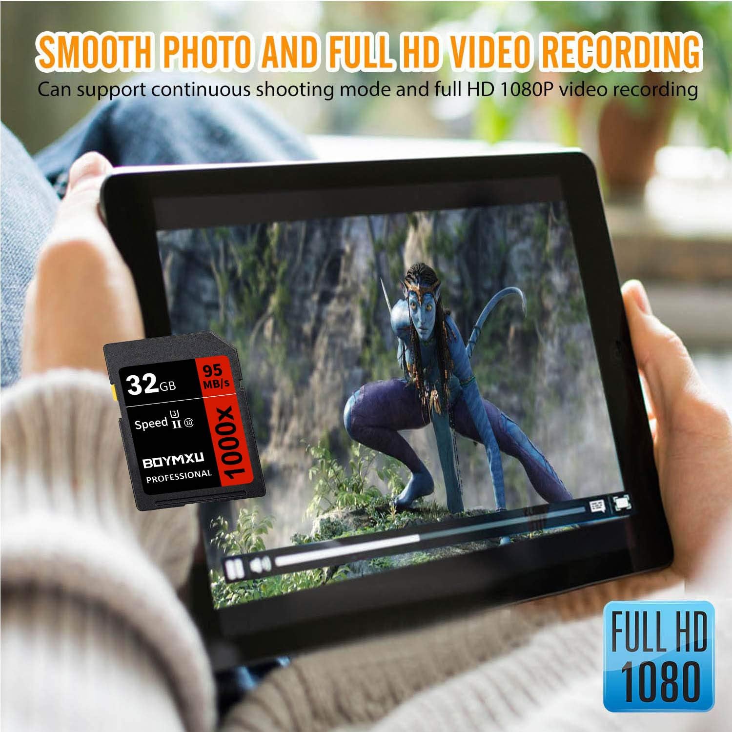 Professional 32GB Class 10 U3 Memory Card - Up to 95MB/s for Cameras & Camcorders - Red/Black 5 71Tk86LteOL. AC SL1500