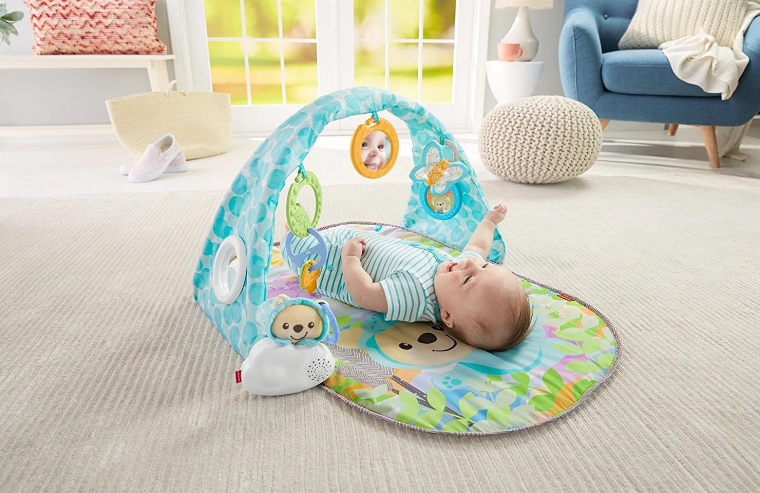 Fisher-Price Palestrina Musicale degli Orsetti con Arco Colorato, 5 Giocattoli Agganciabili, Musica e Suoni, per Neonati da 0+ Mesi, DYW46