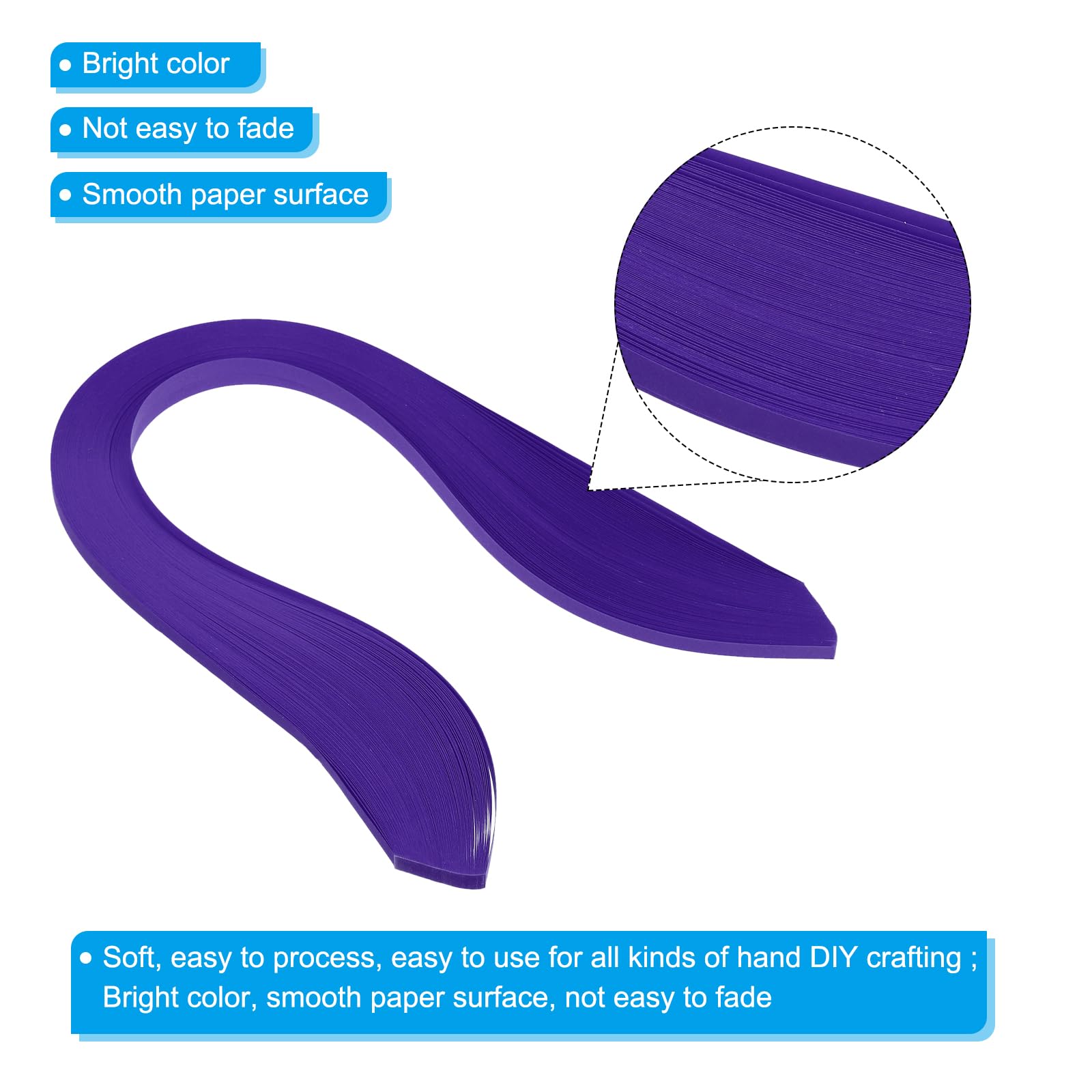 PATIKIL Quilling Strips Paper 600pcs 5mm 39cm Origami Paper Quilling Kits for Art DIY Hand Craft Christmas Dark Purple - Image 3