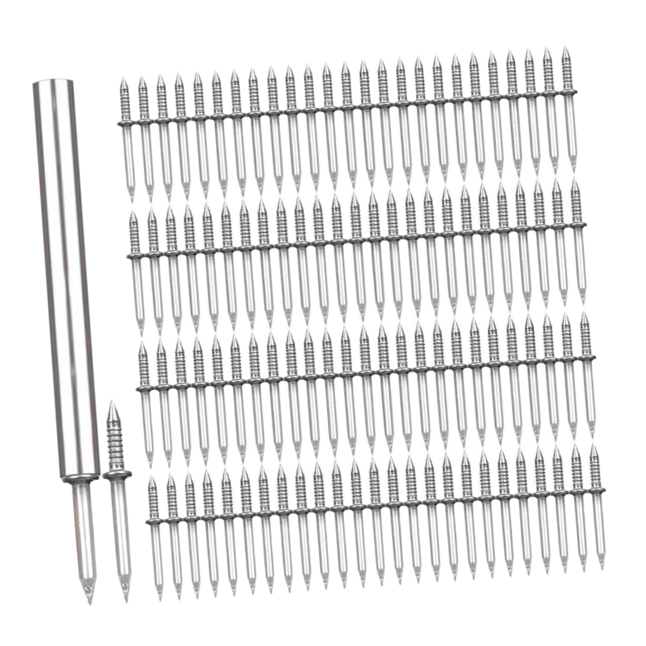 LIFKICH 100pcs Double Ended Nails for Wood Drywall Double Head Picture Nails Metal Seamless Nails