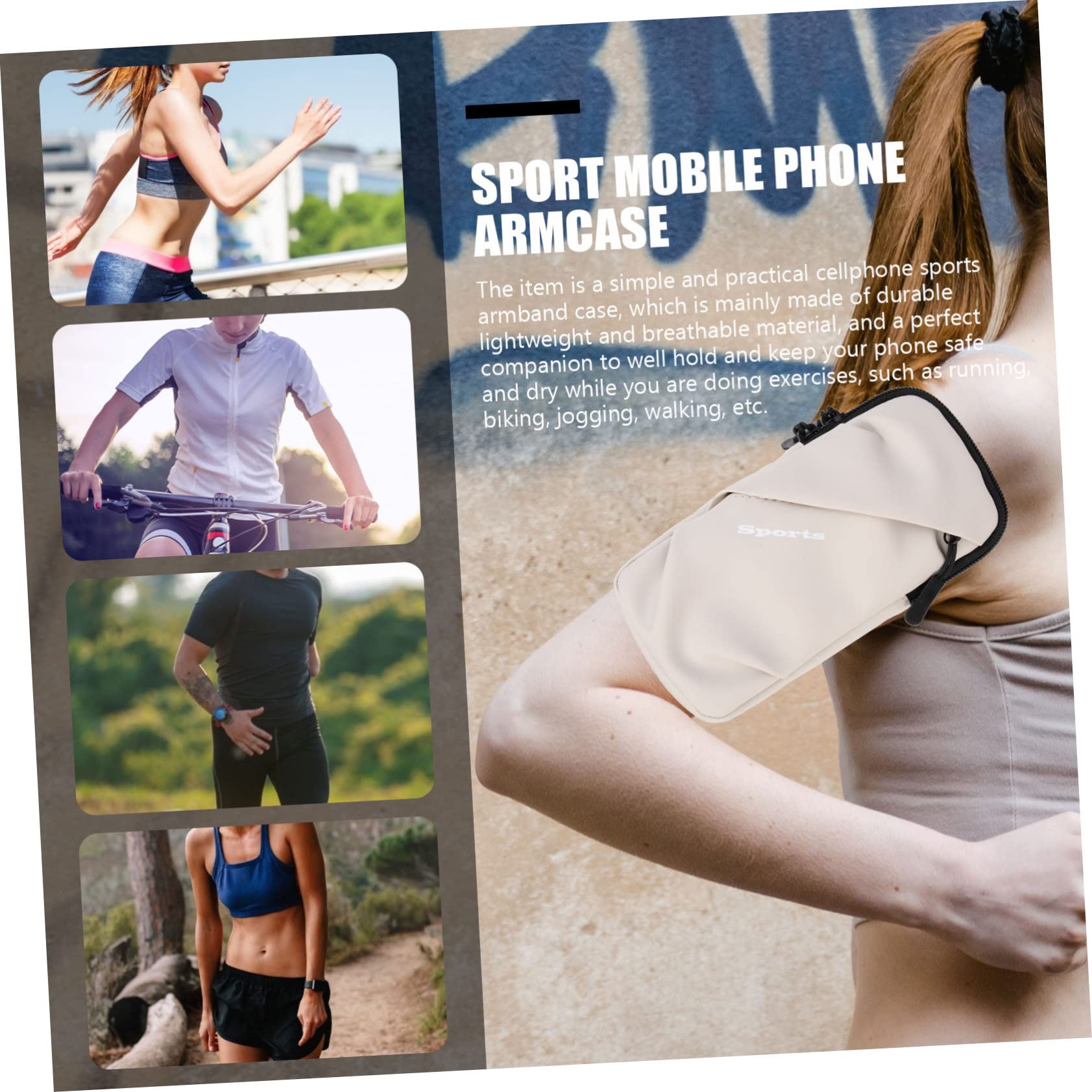 Uonlytech 4 Pezzi Fascia Da Braccio Sportiva Per Telefono Fascia Da Braccio Traspirante Per Allenamento Custodia Per Corsa Escursionismo Ciclismo