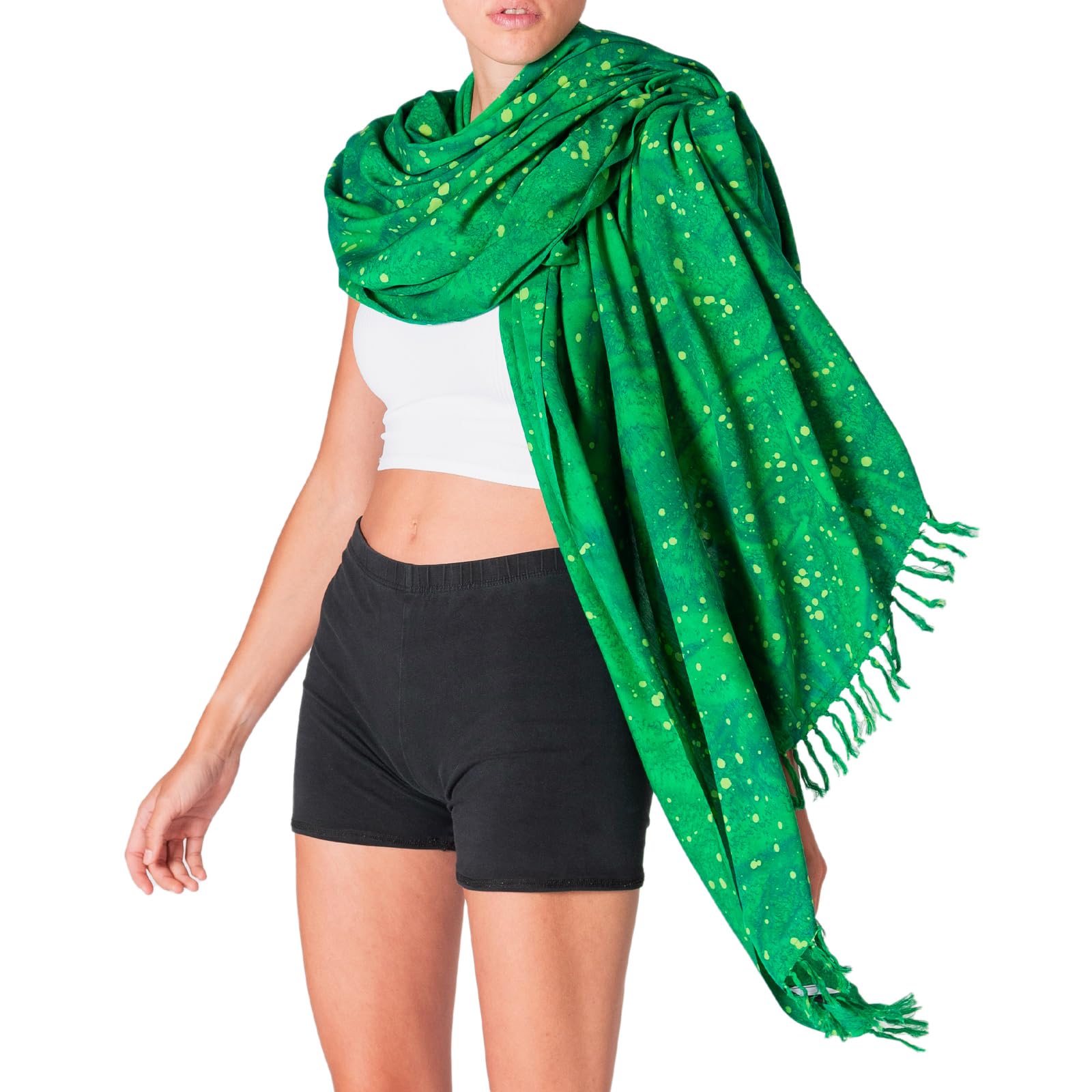 Panasiam Unisex Green Scarf Starlit, L