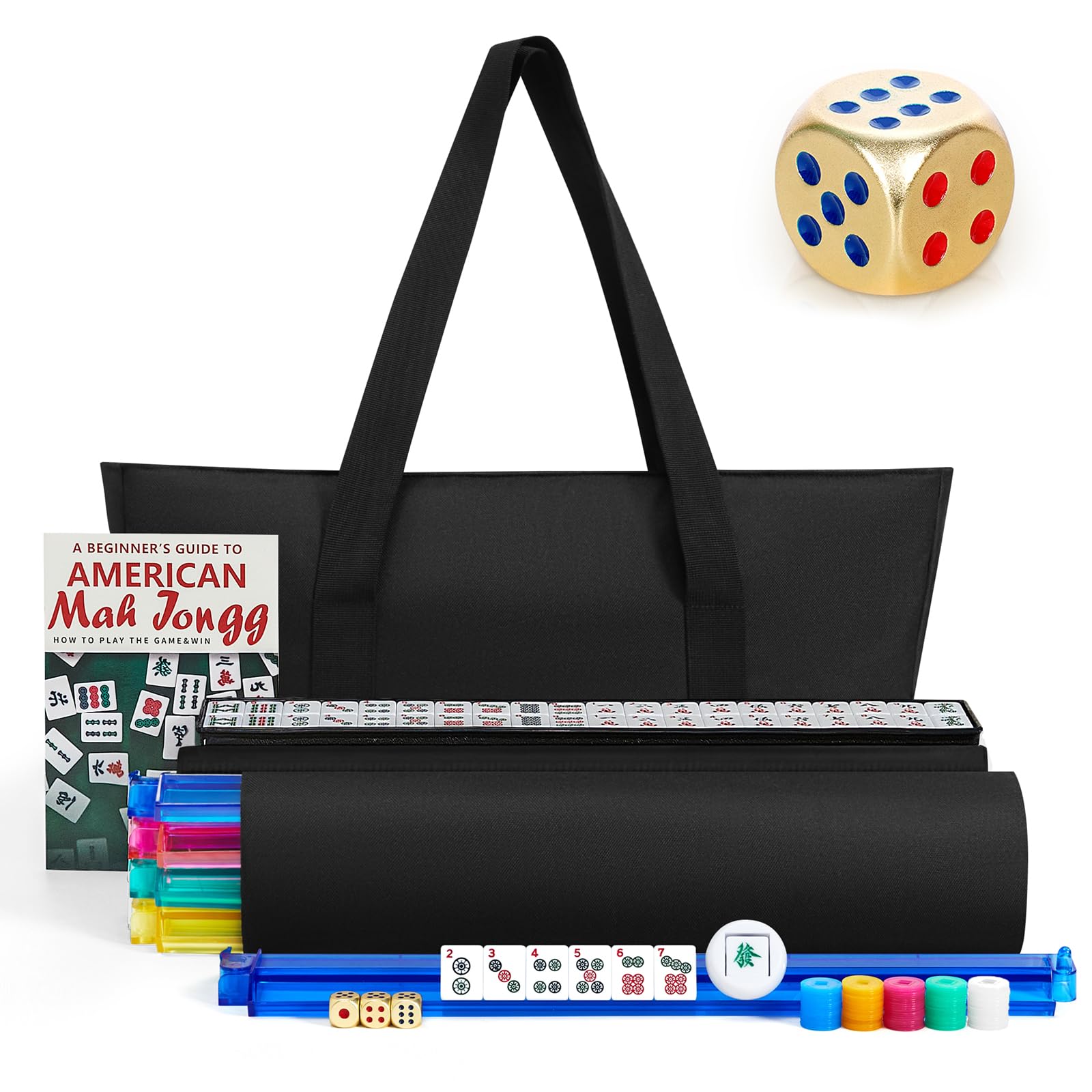 Photo 1 of SOULGAME American Mahjong Tile Set, Mah Jong Set Complete with Black Bag