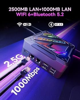 AOOSTAR Mini PC GOD57, AMD Ryzen 7 5700U 8C/16T, Mini Computador