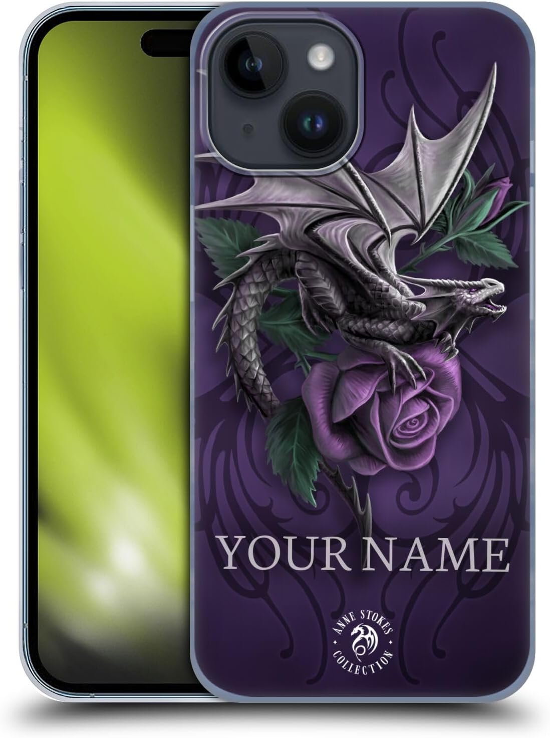 Head Case Designs Officially Licensed Custom Customized Personalized Anne Stokes Beauty 2 Art Hard Back Case Compatible with Apple iPhone 15