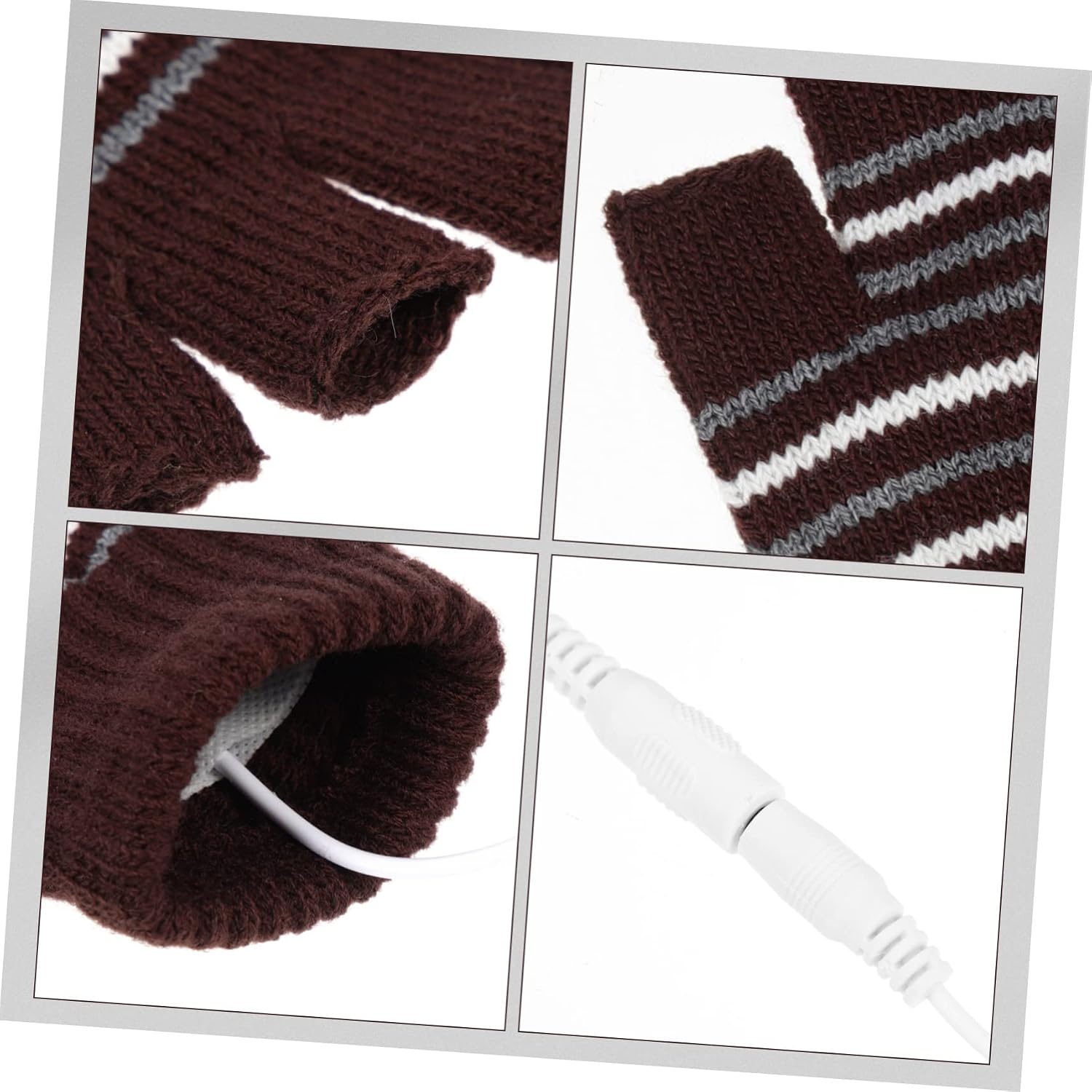 LIOOBO 2Pairs Adjustable Heating Mitts USB Warm Gloves for Winter Windproof Thermal Gloves for Outdoor Activities and Comfort