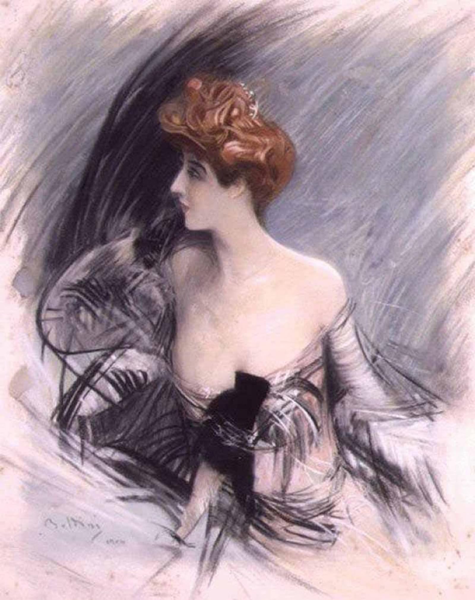 ARTXLXXBN Famous Painting Art Wall Decor Abstract Art Picture Portrait of Sarah Bernhardt by Giovann Animal Pictures for Home Decor 60x90cm