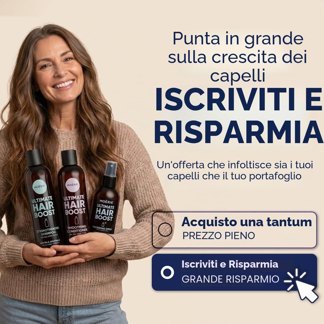 Moerie Mineral Shampoo e Balsamo Plus Hair Spray Mega Pack - Il set definitivo per la cura dei capelli - Per capelli più lunghi, spessi e pieni - Prodotti vegani per capelli - Prodotti senza parabeni