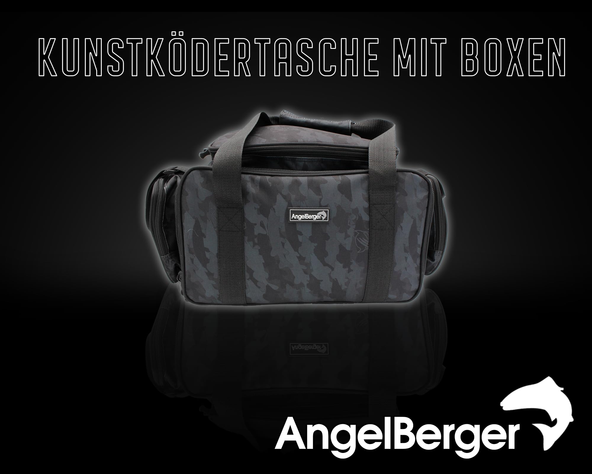 Luxus Angeltasche groß Zubehörtasche Kunstködertasche mit Boxen