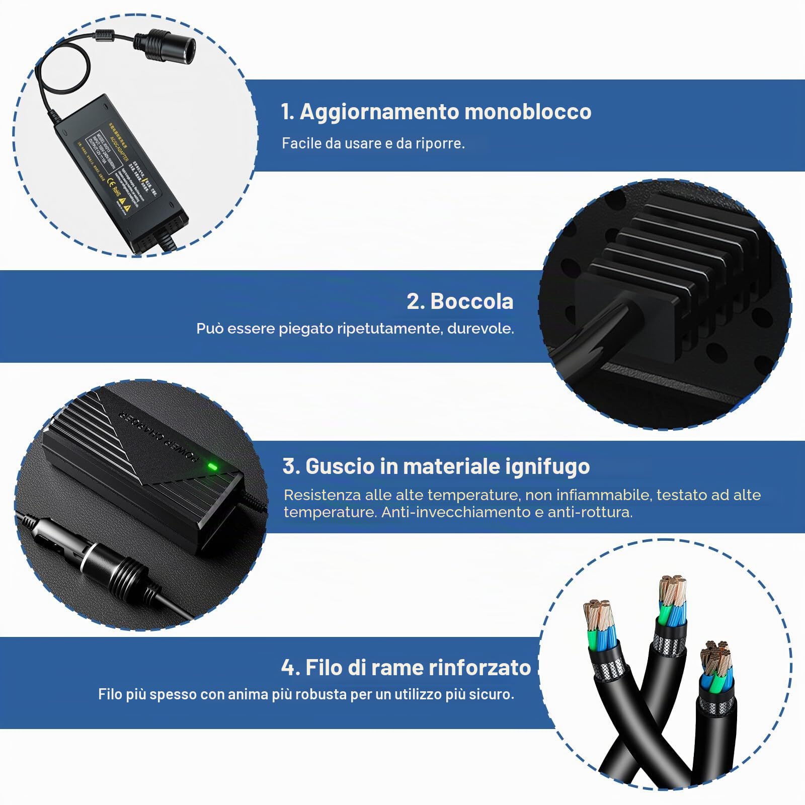 Adattatore di alimentazione 12 V 10 A 220 V a 12 V Adattatore Converter Alimentazione 12 V per Auto Frigorifero Auto Compressore Gonfiatore Pneumatico