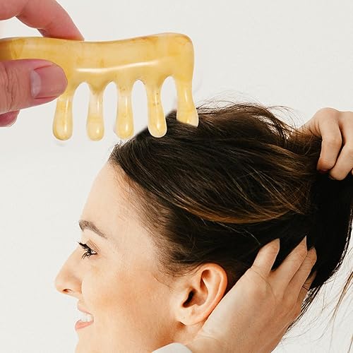 Miniatura 5 de GLEAVI Gua Sha Stone - 4 piezas de peine de masaje corporal masajeador manual cuero cabelludo masajeador facial herramienta de masaje facial masaje