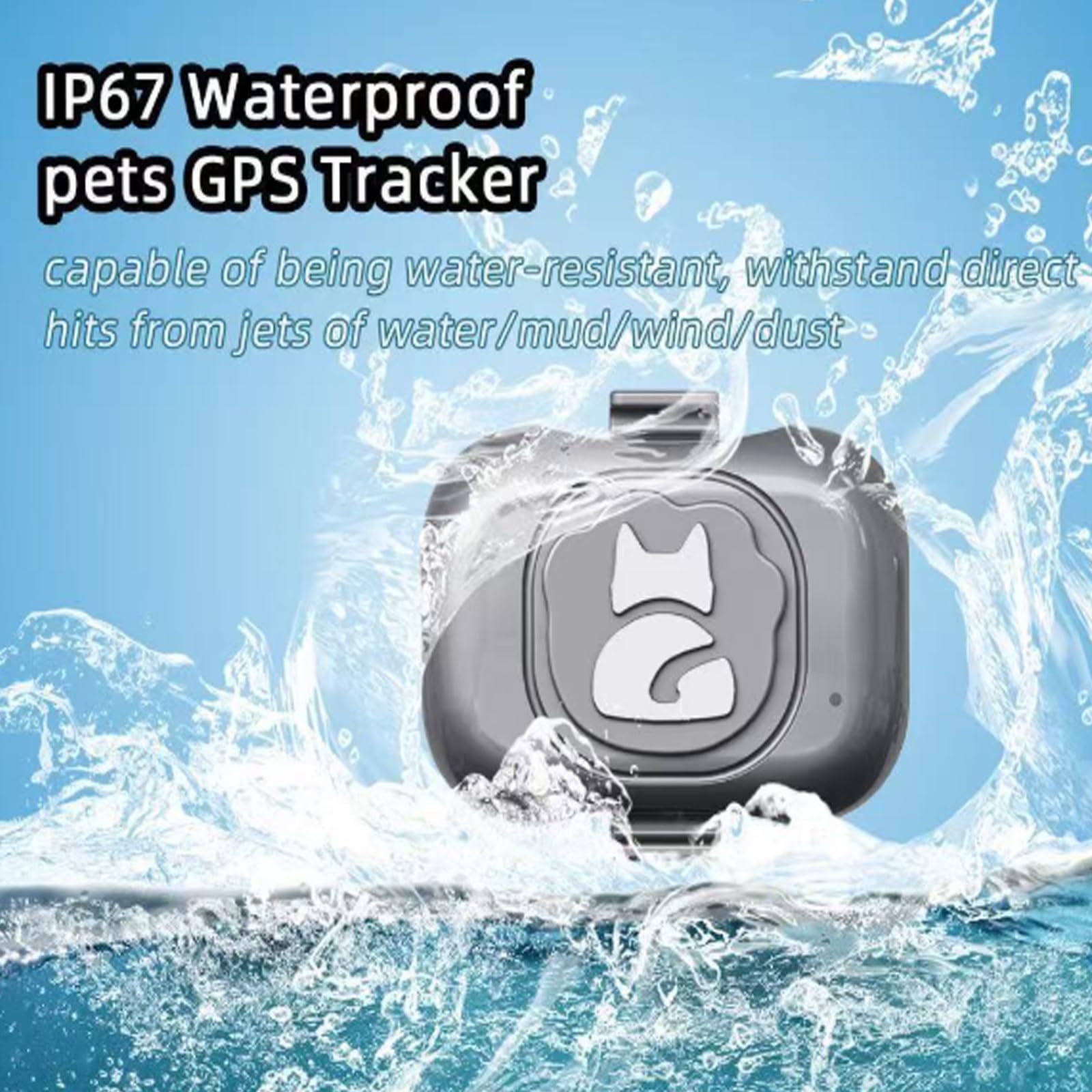 Traceur GPS pour chats et chiens, étanche IP67, localisateur anti-perte, suivi en temps réel, petite alarme, antivol d'animaux domestiques